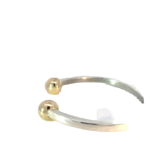Pulsera de plata esterlina con detalles en oro amarillo