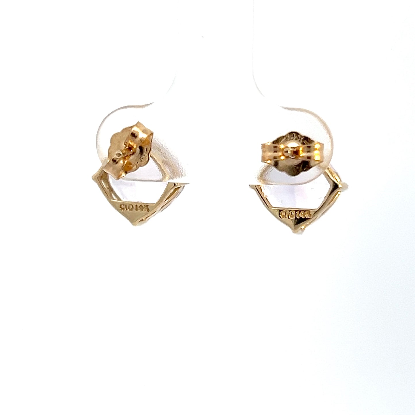 Pendientes de oro amarillo de 14 quilates con morganita.