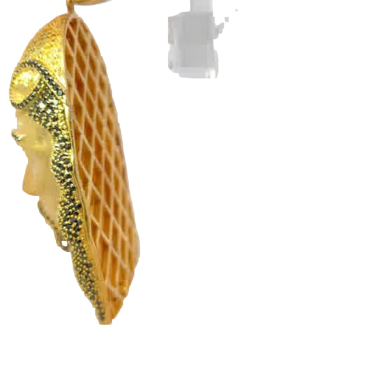 Colgante Escultórico de Oro Amarillo con Brillantes Diamantes