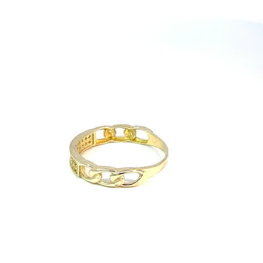 Anillo de varias piedras en oro amarillo de 10K con circonia cúbica