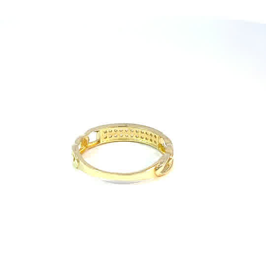 Anillo de varias piedras en oro amarillo de 10K con circonia cúbica