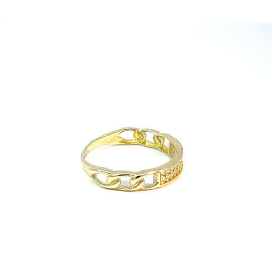 Multi-stone ring in 10K yellow gold with cubic zirconia