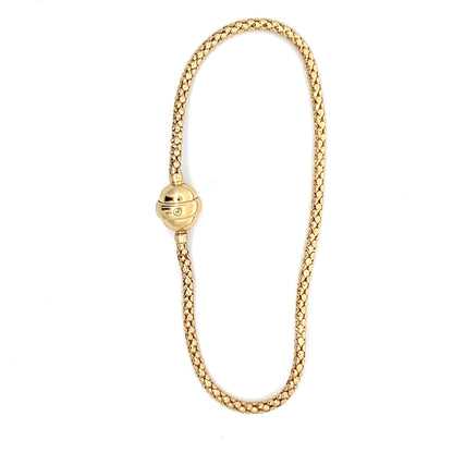Elegante pulsera de oro amarillo de 10K