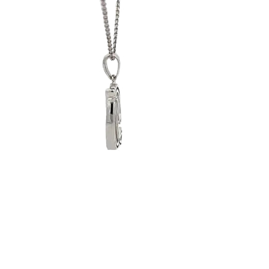 Charm de plata 925 con elegante inicial D, cubierta de circonia.