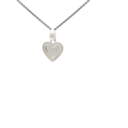 Elegante dije de plata 925 en forma de corazón con circonita cúbica