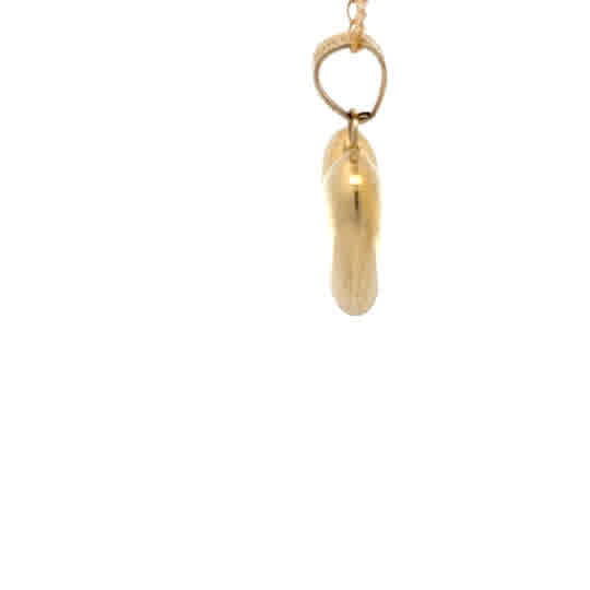 Colgante de oro amarillo de 10 quilates en forma de corazón.