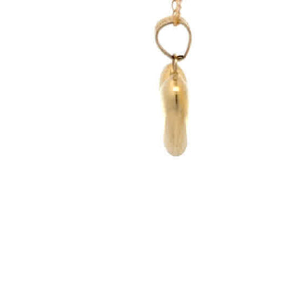 Colgante de oro amarillo de 10 quilates en forma de corazón.