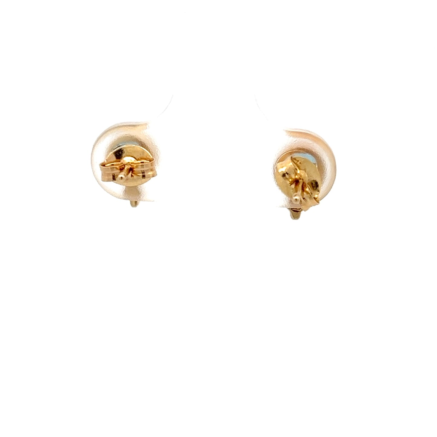 Pendientes de oro amarillo de 14k con topacio azul talla brillante