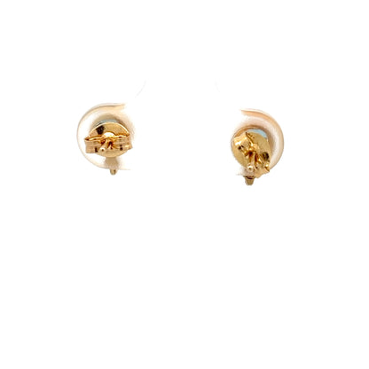 Pendientes de oro amarillo de 14k con topacio azul talla brillante