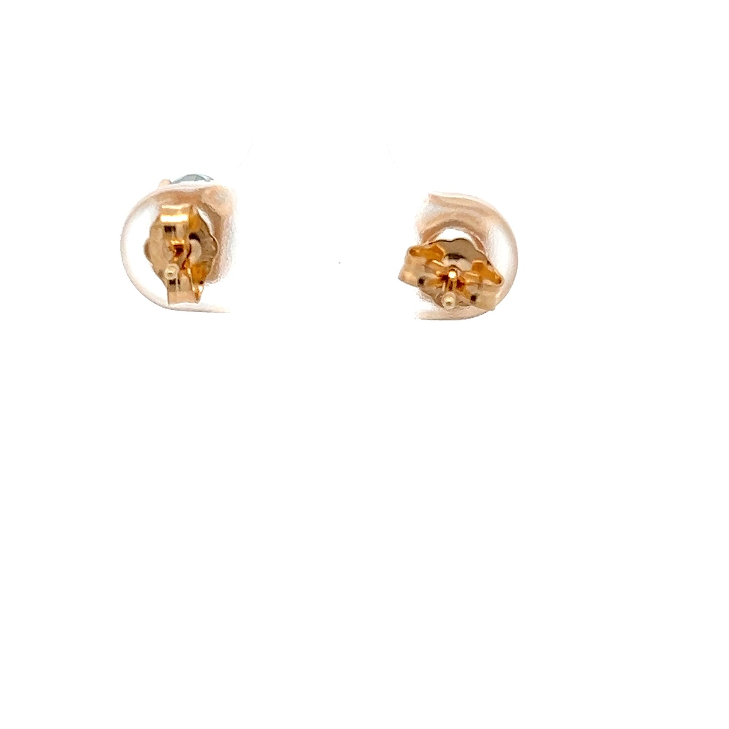 Pendientes de oro amarillo de 14k con aguamarinas talla ovalada brillante