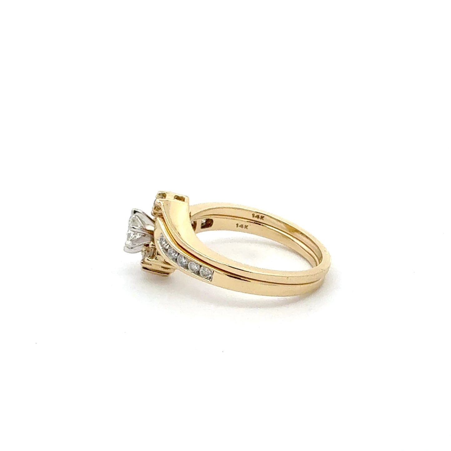 14k gold engagement ring with diamonds