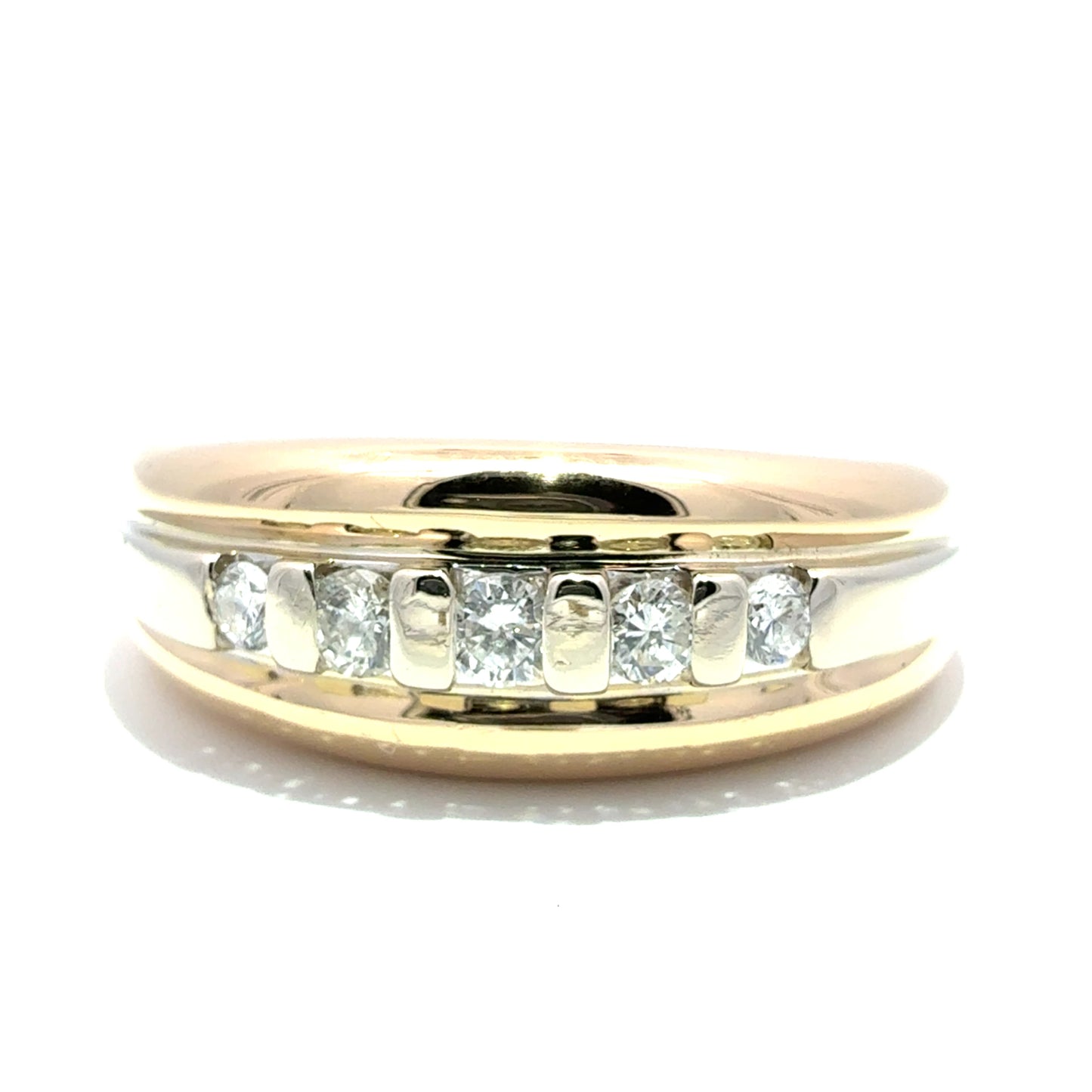 14k gold engagement ring with natural diamonds for men
