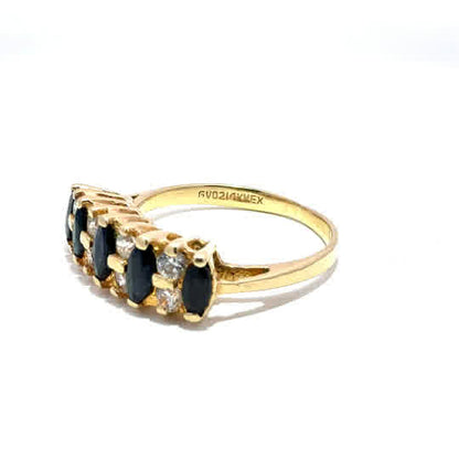 Anillo de oro amarillo de 10K con diseño de mariposa y circonita cúbica