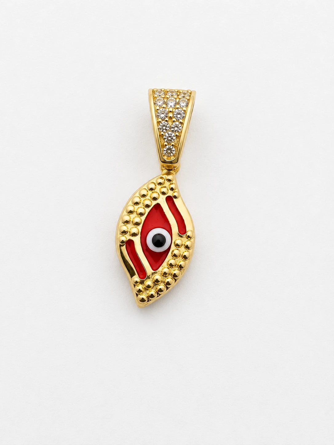 14K Gold Evil Eye Pendant