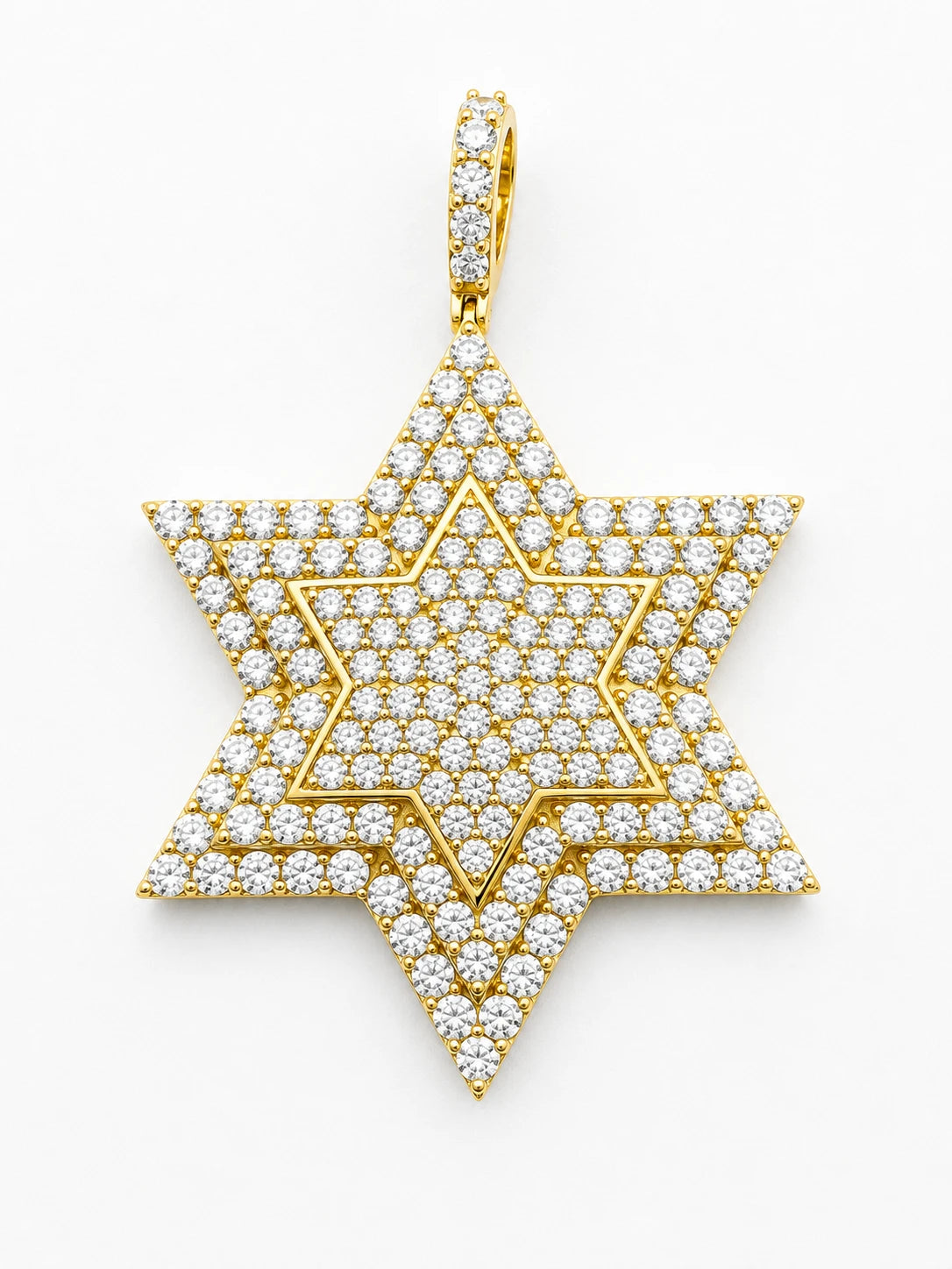 14K Gold Star of David Pendant