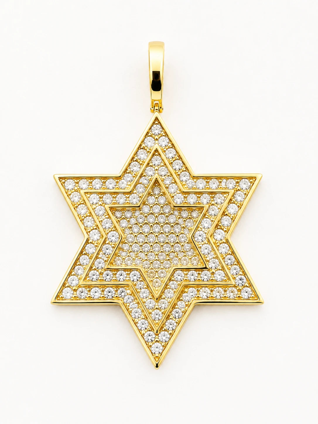 14K Gold Star of David Pendant
