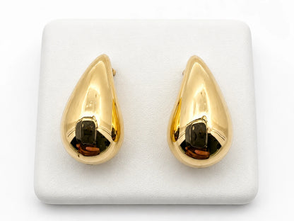 10K Gold Polished Teardrop Earrings