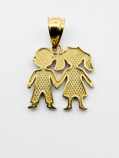 14K Gold Children Pendant