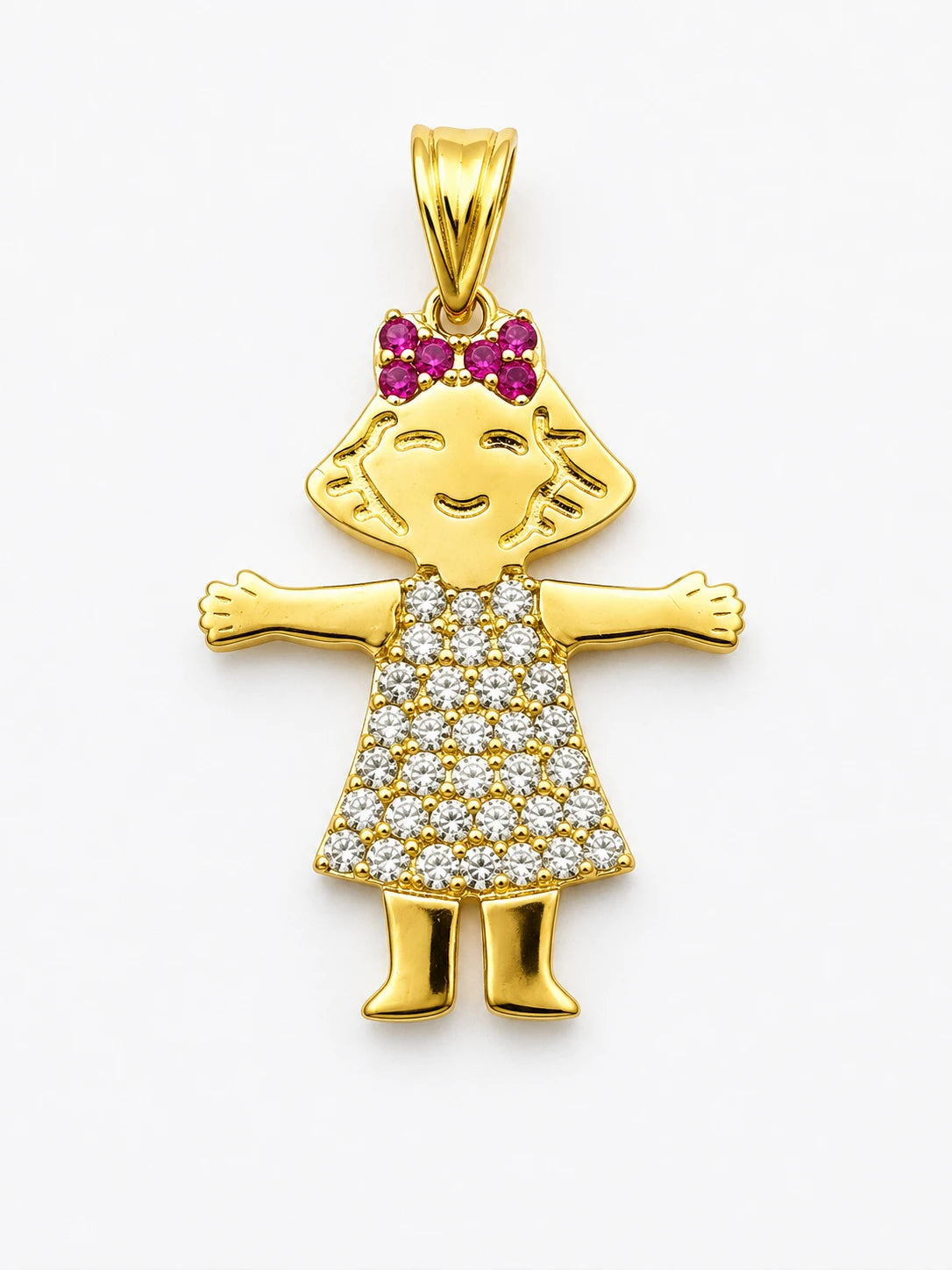 14K Gold Baby Girl Pendant