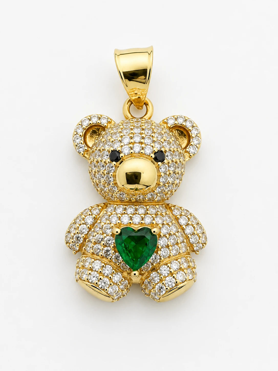 10K Gold Teddy Bear Pendant