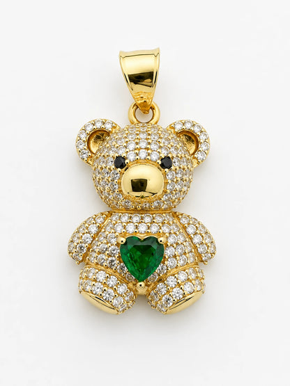 10K Gold Teddy Bear Pendant