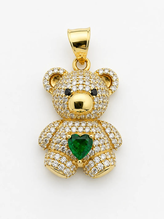 10K Gold Teddy Bear Pendant