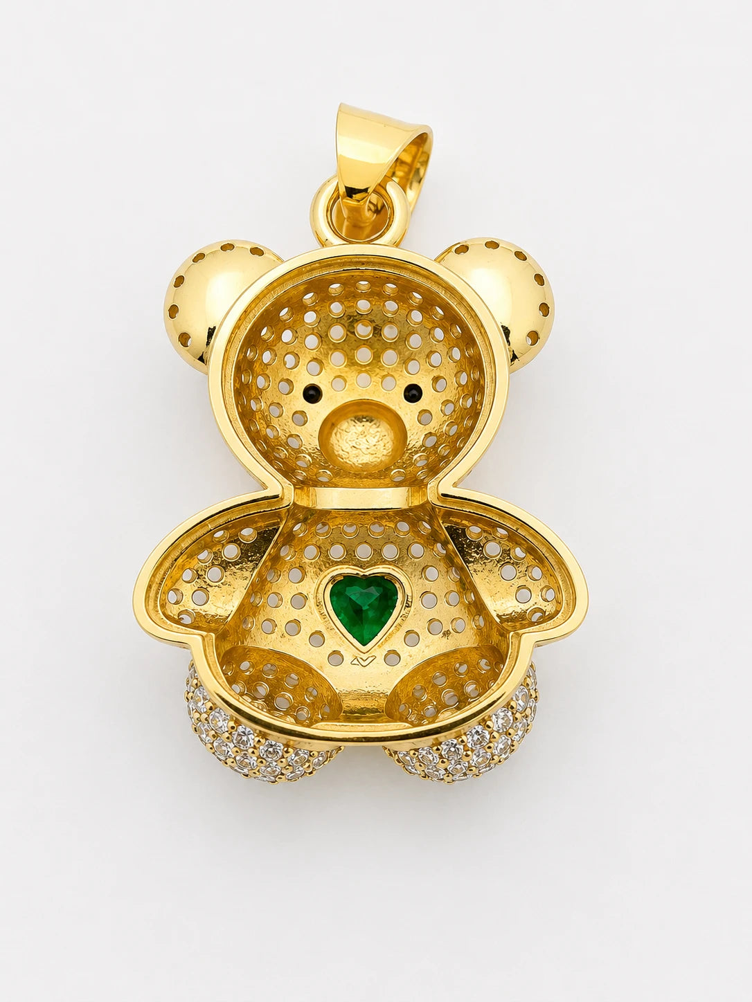 10K Gold Teddy Bear Pendant