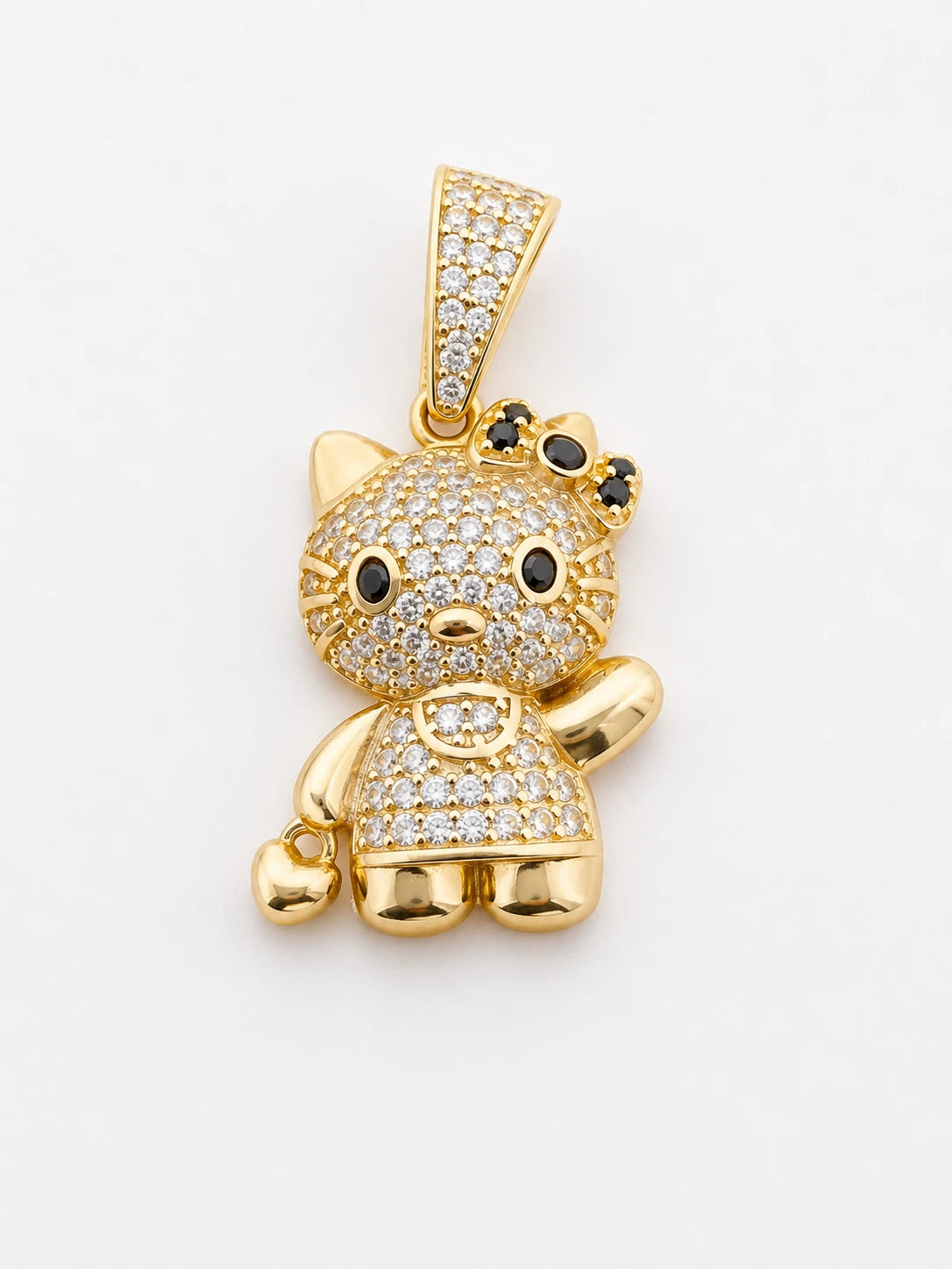 14K Gold Kitten Pendant