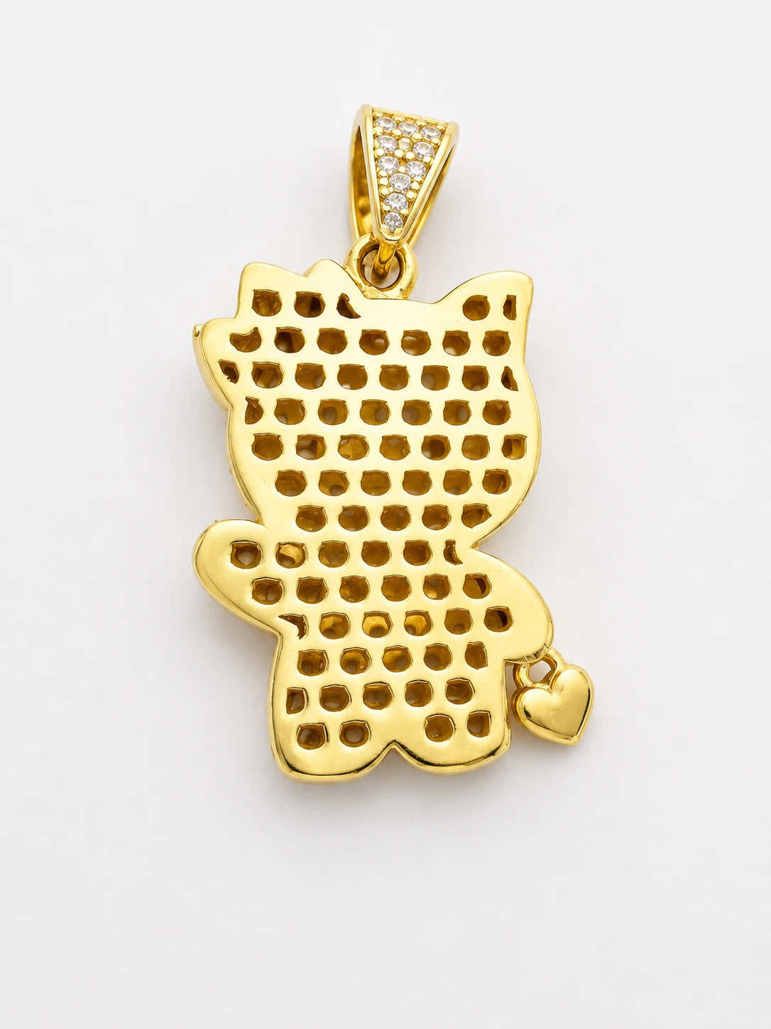 14K Gold Kitten Pendant