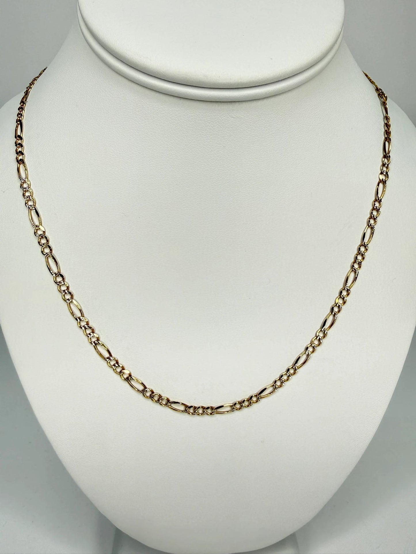 Two-Tone 14K Gold Figaro Chain