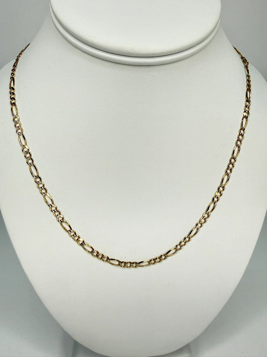Two-Tone 14K Gold Figaro Chain