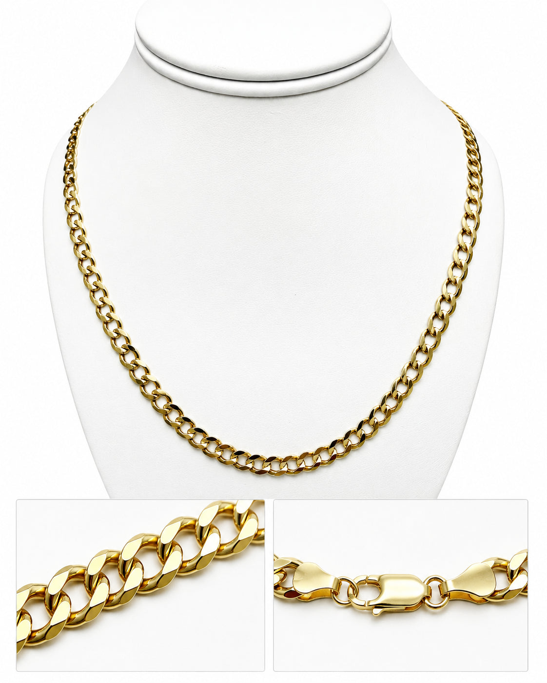 14K Solid Gold Cuban Link Chain