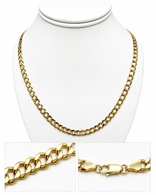 14K Solid Gold Cuban Link Chain