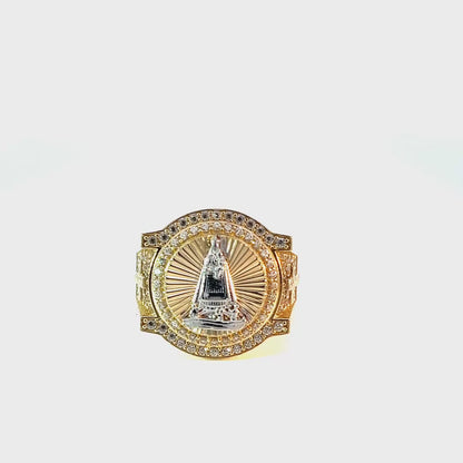 10K Yellow Gold Ring with Cubic Zirconia