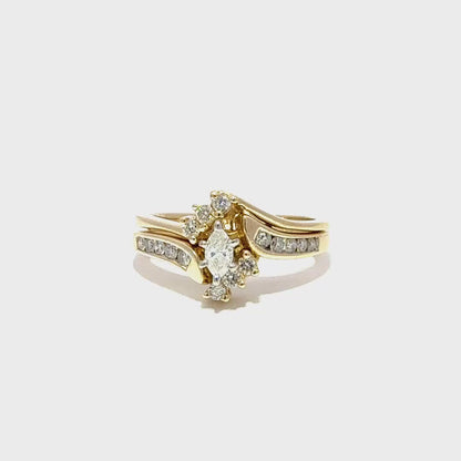 14k gold engagement ring with diamonds