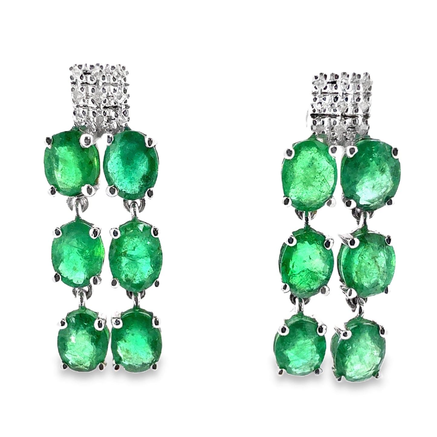 Pendientes de oro amarillo de 14k con topacio azul talla brillante